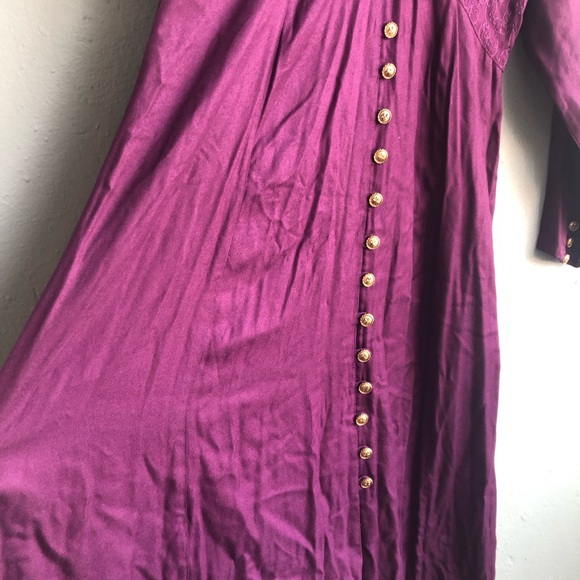 Vintage Passports Pier One Size Large Dress Purple - Picture 5 of 6